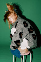 LEOPARD INTARSIA KNITTING PULLOVER