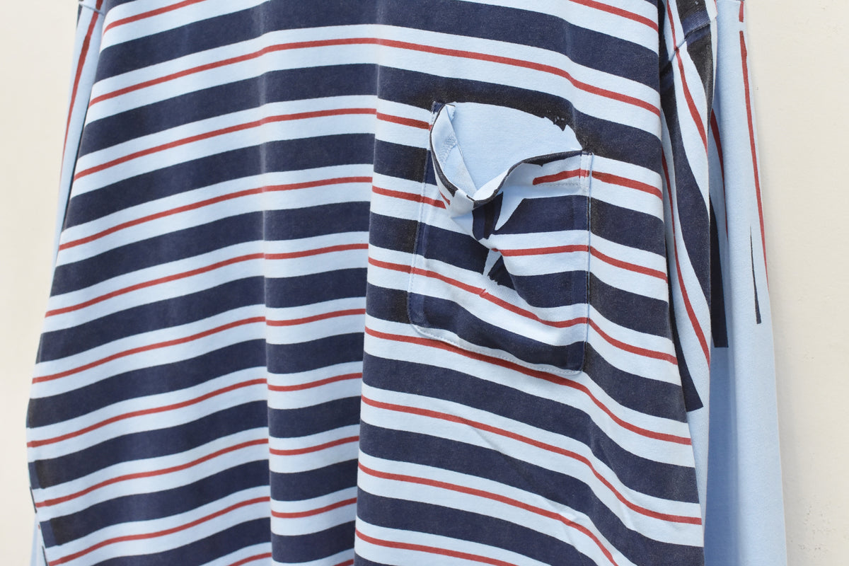 【ご予約商品】DIAGONAL STRIPE PRINT L/S Tee