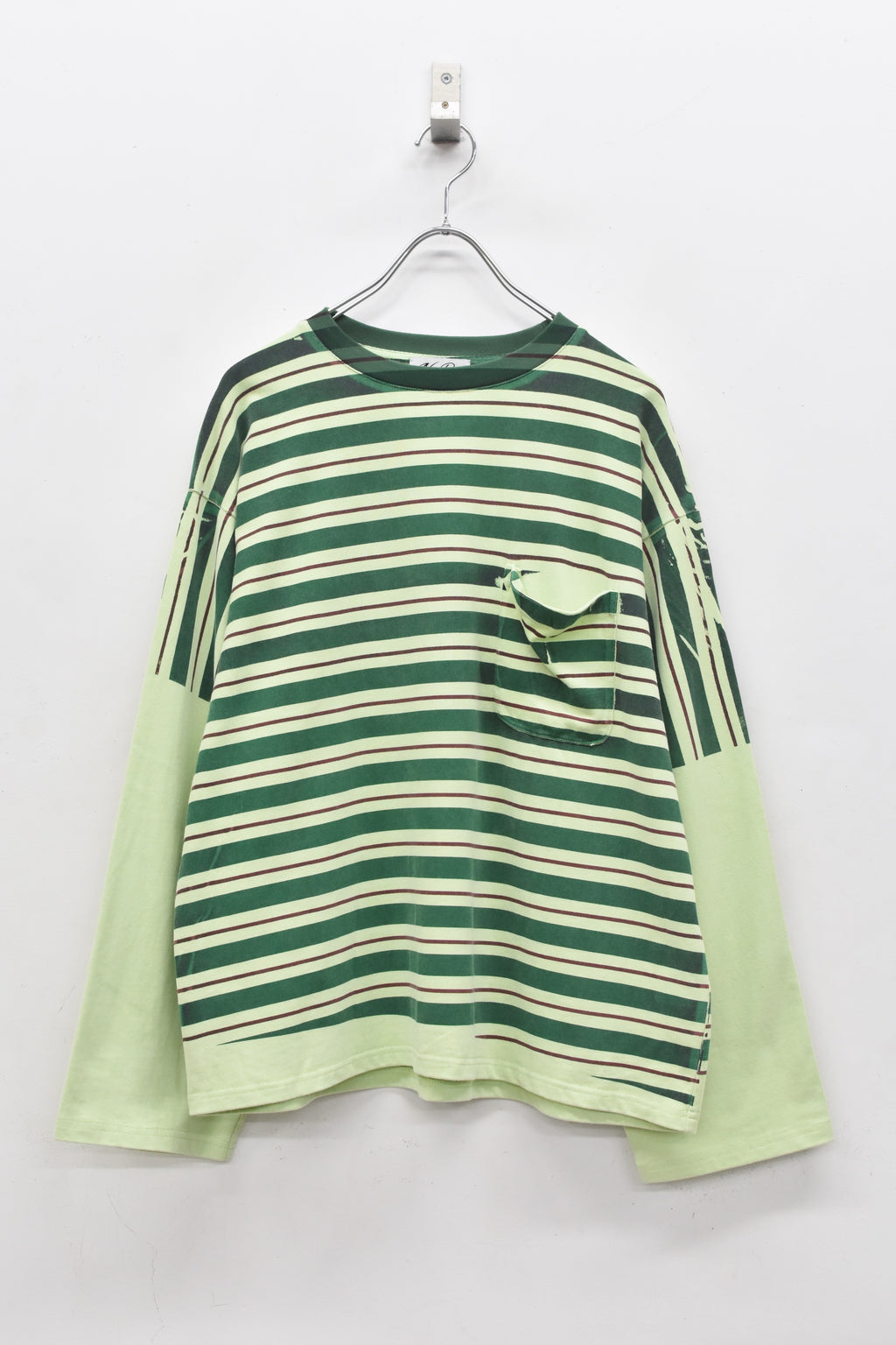 【ご予約商品】DIAGONAL STRIPE PRINT L/S Tee