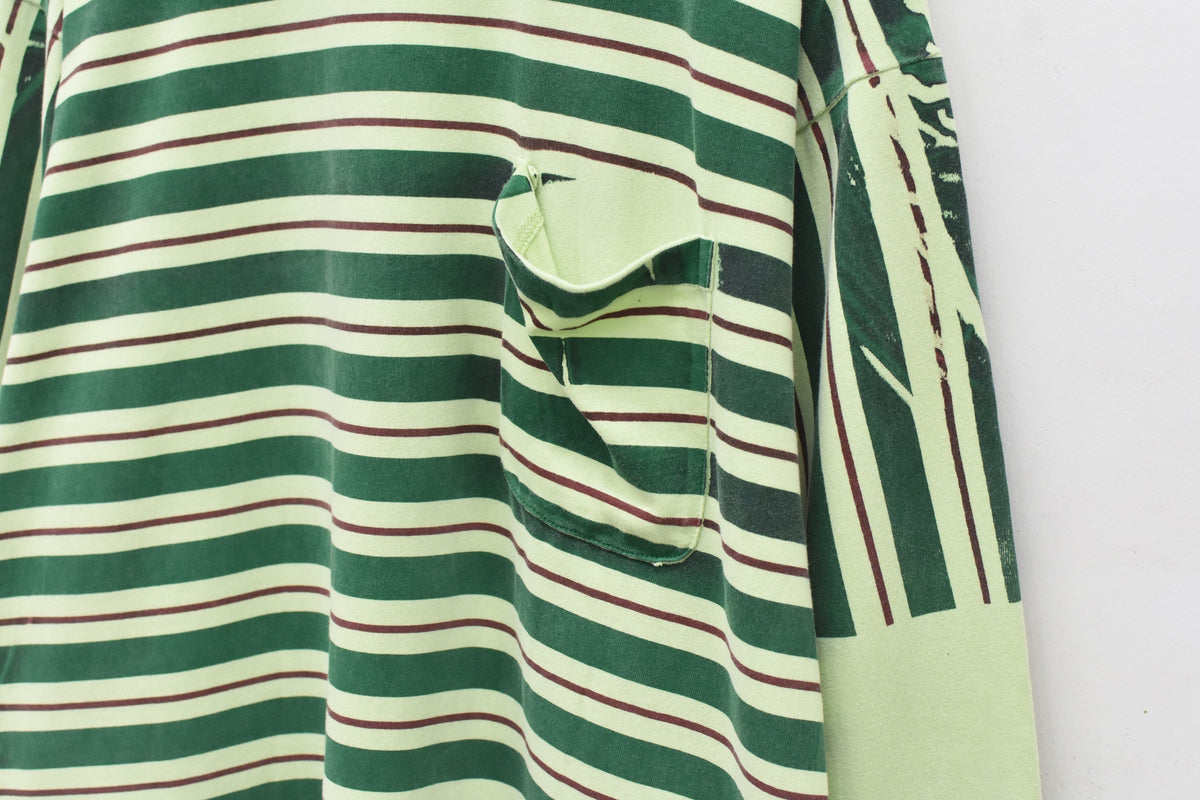 【ご予約商品】DIAGONAL STRIPE PRINT L/S Tee