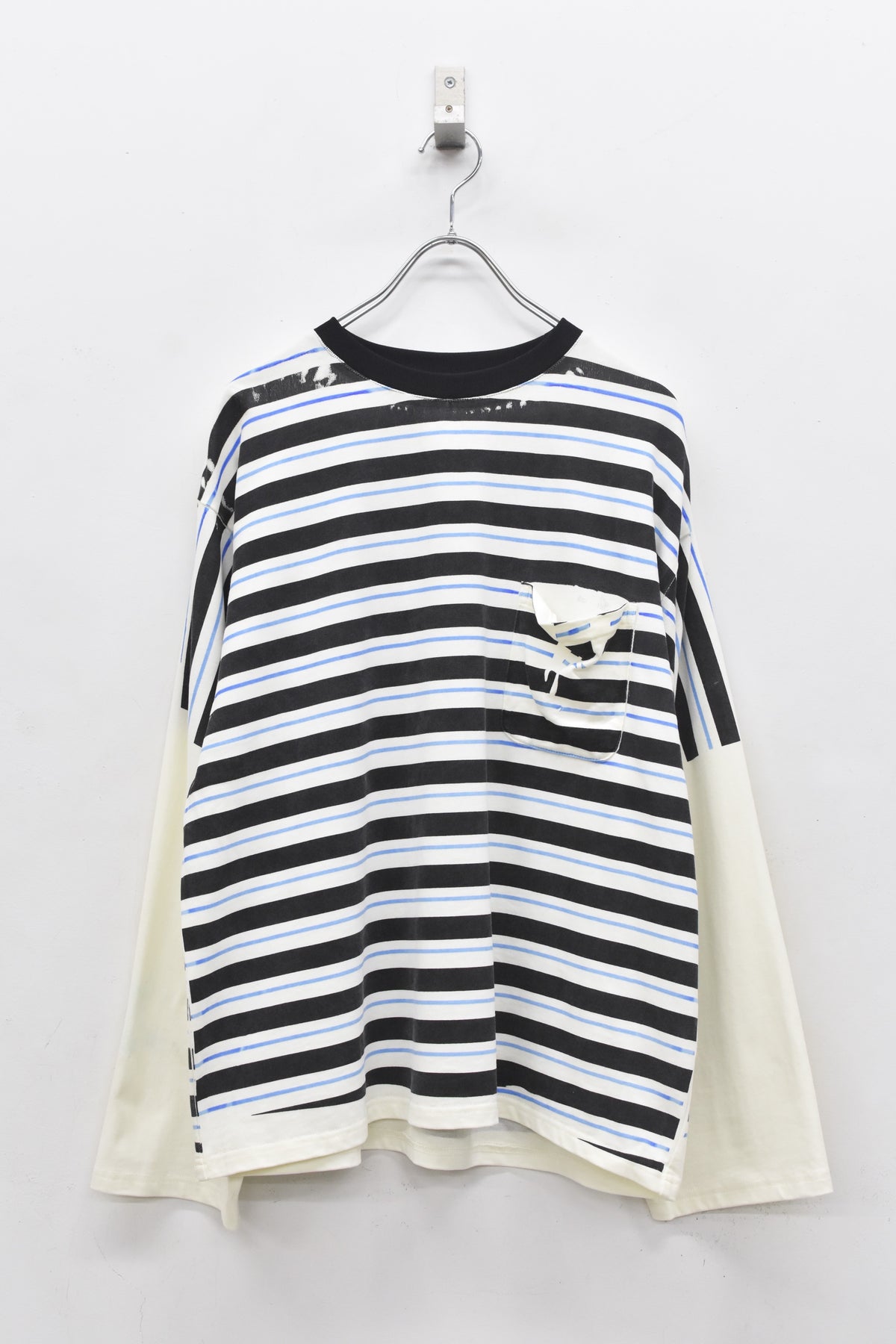 【ご予約商品】DIAGONAL STRIPE PRINT L/S Tee