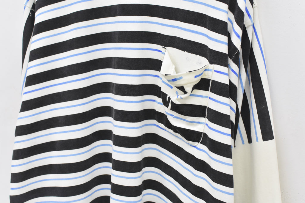 【ご予約商品】DIAGONAL STRIPE PRINT L/S Tee