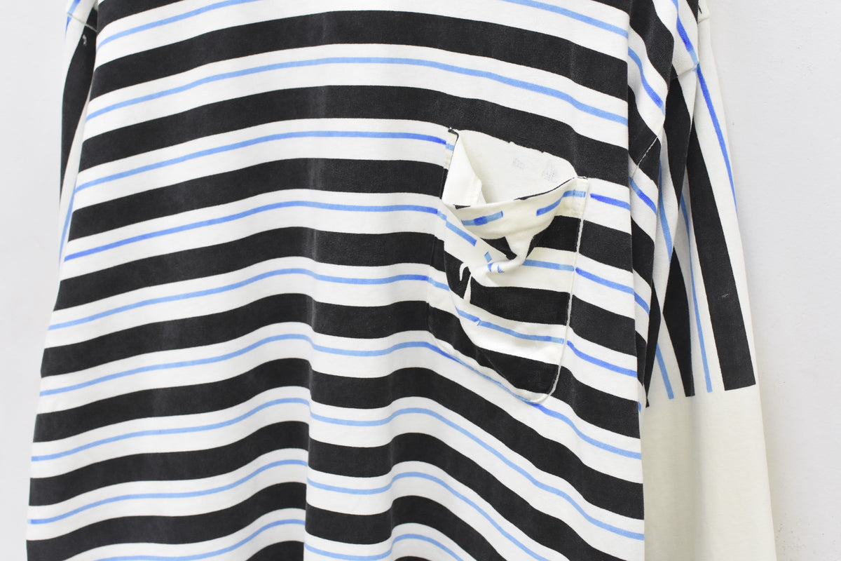 【ご予約商品】DIAGONAL STRIPE PRINT L/S Tee