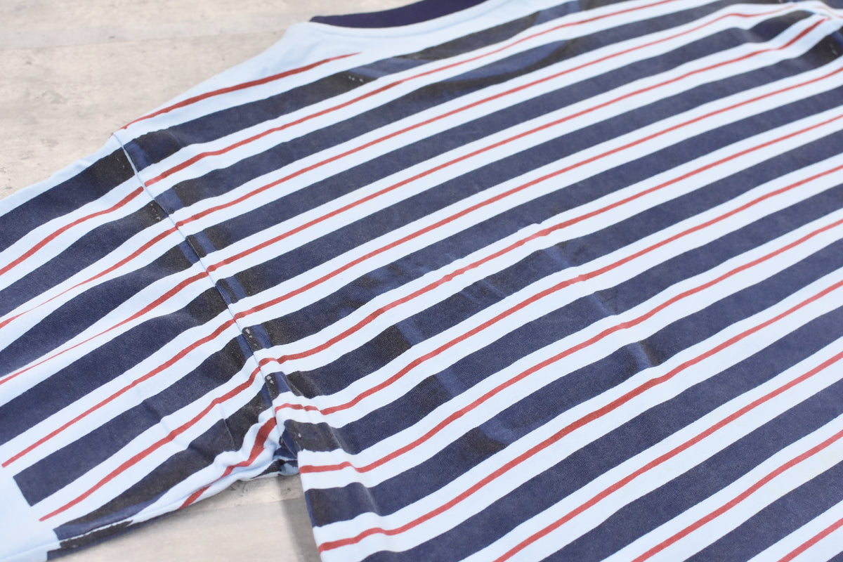 【ご予約商品】DIAGONAL STRIPE PRINT L/S Tee
