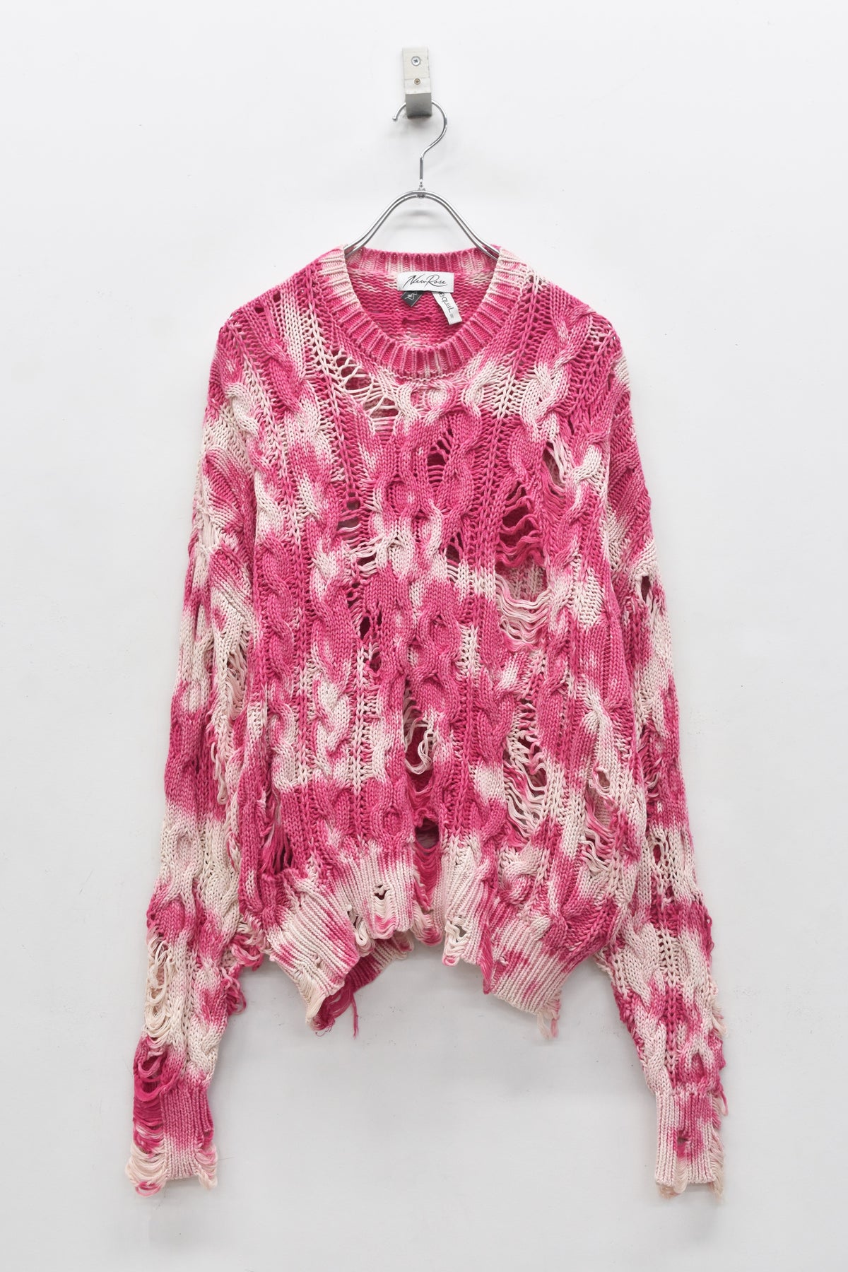 【ご予約商品】CRAZY BLEACH ROPE KNITTING PULLOVER