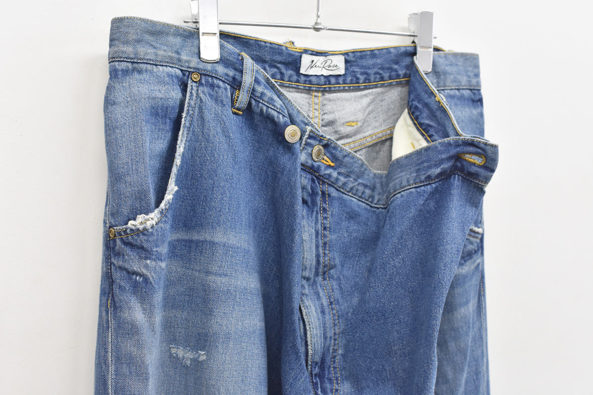 【ご予約商品】FOLD THE WAIST PANTS (Distressed finish）