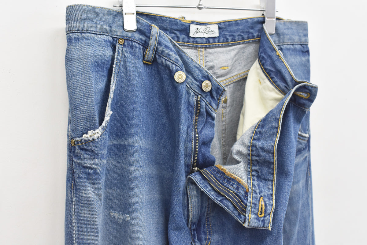 【ご予約商品】FOLD THE WAIST PANTS (Distressed finish）
