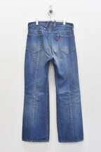 【ご予約商品】MIDDLE FIT FLARE PANTS (Distressed finish）