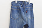 【ご予約商品】MIDDLE FIT FLARE PANTS (Distressed finish）