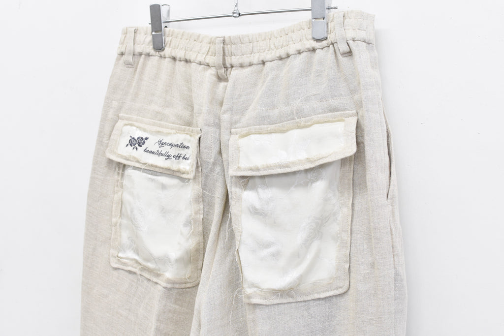 【ご予約商品】40/- LINEN VOILE 2TUCK PANTS