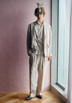 【ご予約商品】40/- LINEN VOILE 2TUCK PANTS