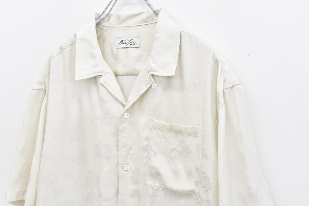 【ご予約商品】ROSE Jacquard Open-collar SHIRT