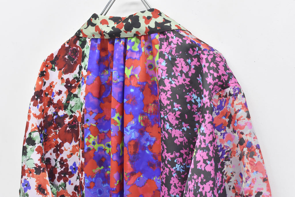 【ご予約商品】FLOWER BLOCK Print Open-collar SHIRT