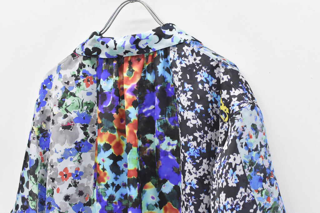 【ご予約商品】FLOWER BLOCK Print Open-collar SHIRT