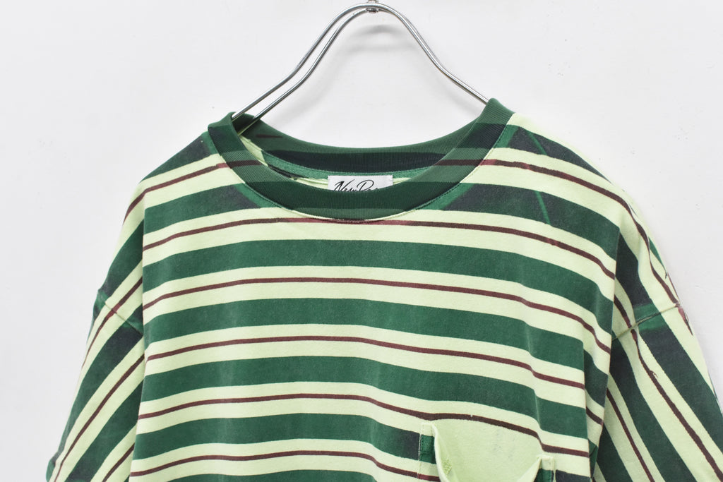 【ご予約商品】DIAGONAL STRIPE PRINT Tee