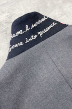 【NEW】　WOOL SERGE ASYMMETRY LAPEL JK / Lining all-over print