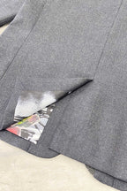 【NEW】　WOOL SERGE ASYMMETRY LAPEL JK / Lining all-over print