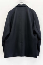 【NEW】　WOOL SERGE ASYMMETRY LAPEL JK / Lining all-over print