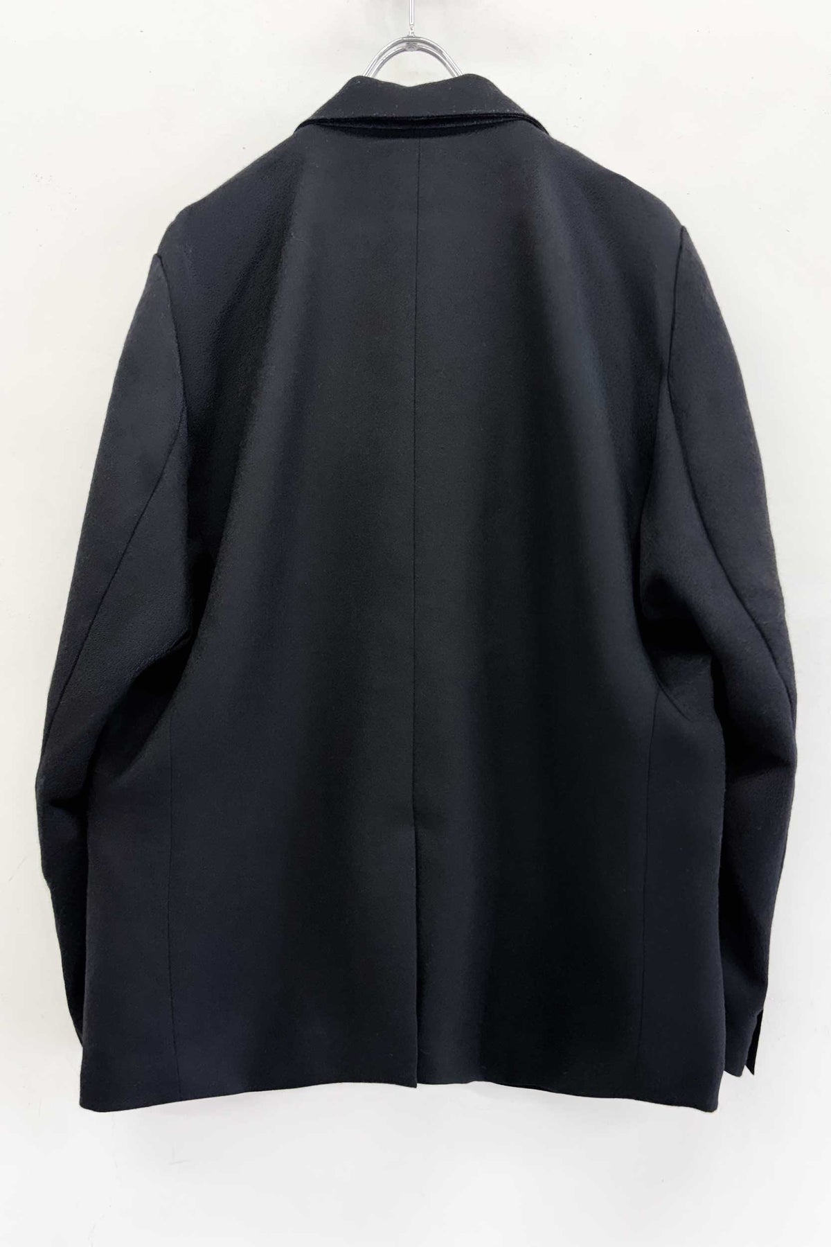 【NEW】　WOOL SERGE ASYMMETRY LAPEL JK / Lining all-over print