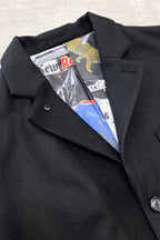 【NEW】　WOOL SERGE ASYMMETRY LAPEL JK / Lining all-over print