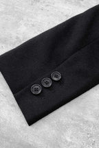 【NEW】　WOOL SERGE ASYMMETRY LAPEL JK / Lining all-over print