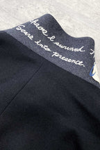 【NEW】　WOOL SERGE ASYMMETRY LAPEL JK / Lining all-over print