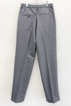 【NEW】　WOOL SERGE PLEATED HEM ZIP TROUSERS