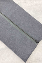 【NEW】　WOOL SERGE PLEATED HEM ZIP TROUSERS
