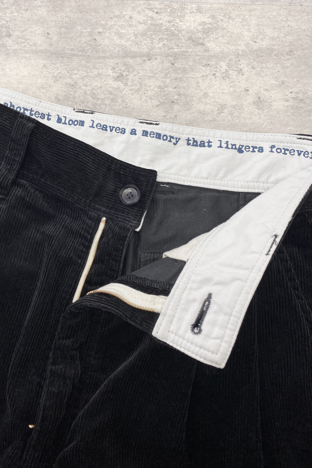 ORGANIC CORDUROY ZIP PANTS