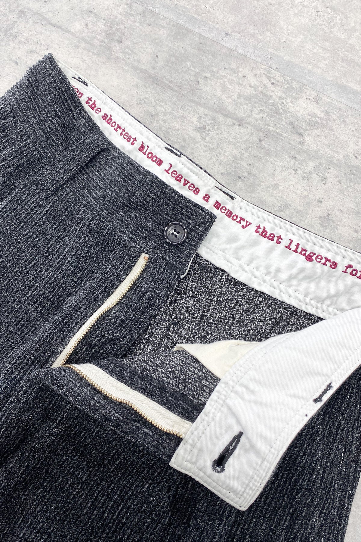 ORGANIC CORDUROY ZIP PANTS
