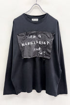 EMBROIDERY WRINKLEWORK LONG-SLEEVE Tee/ print