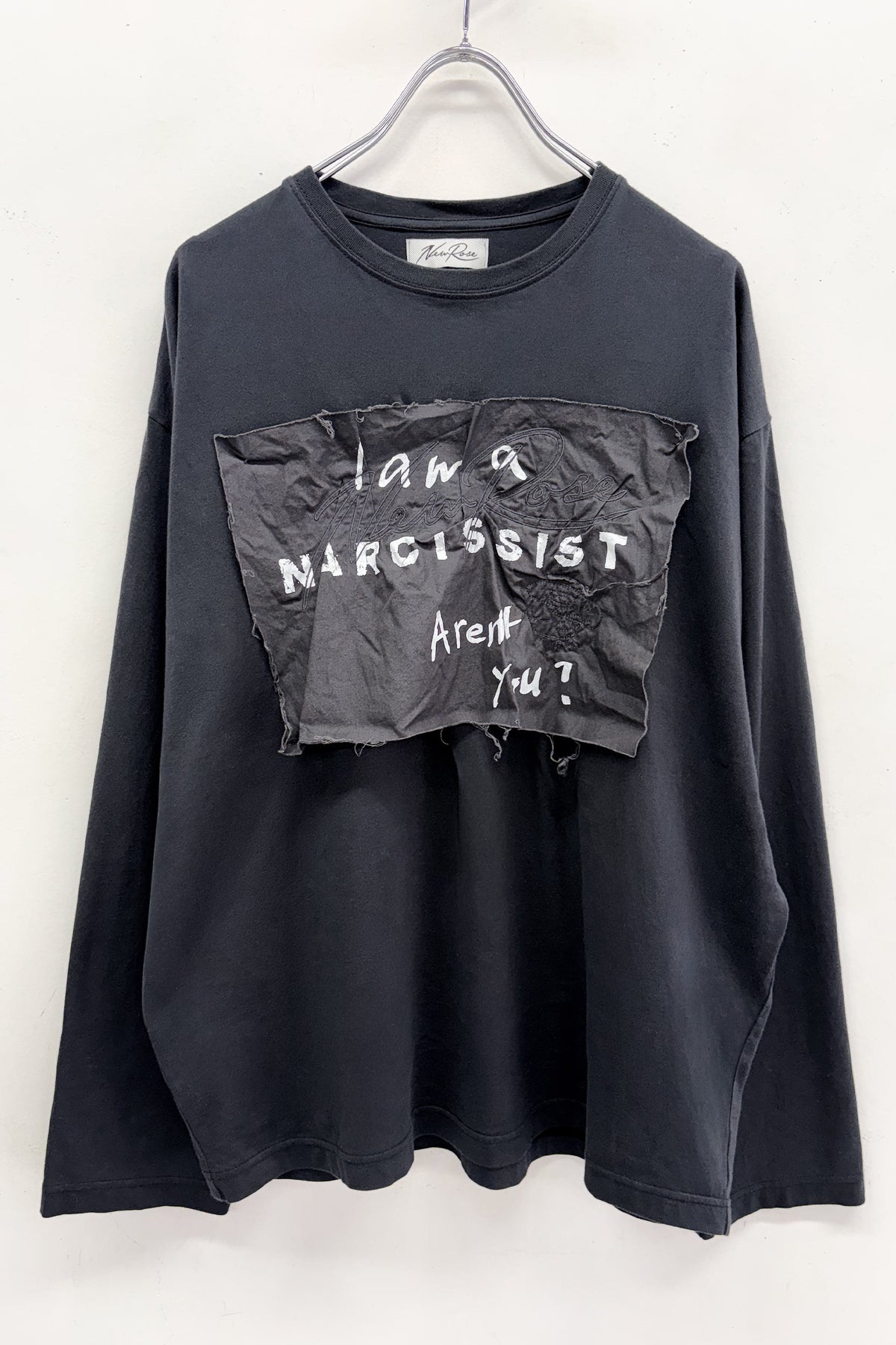EMBROIDERY WRINKLEWORK LONG-SLEEVE Tee/ print