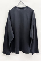 EMBROIDERY WRINKLEWORK LONG-SLEEVE Tee/ print