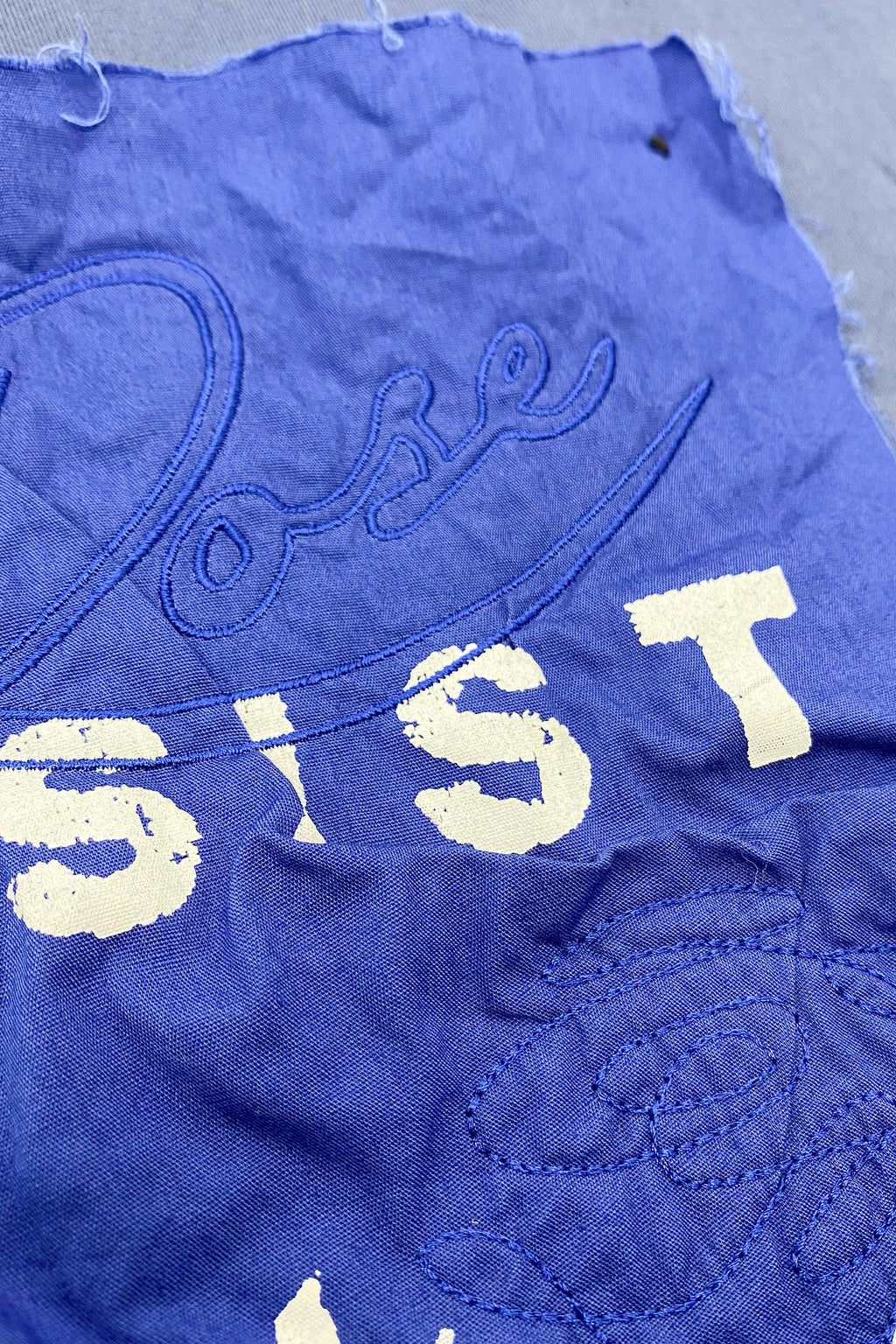 EMBROIDERY WRINKLEWORK LONG-SLEEVE Tee/ print