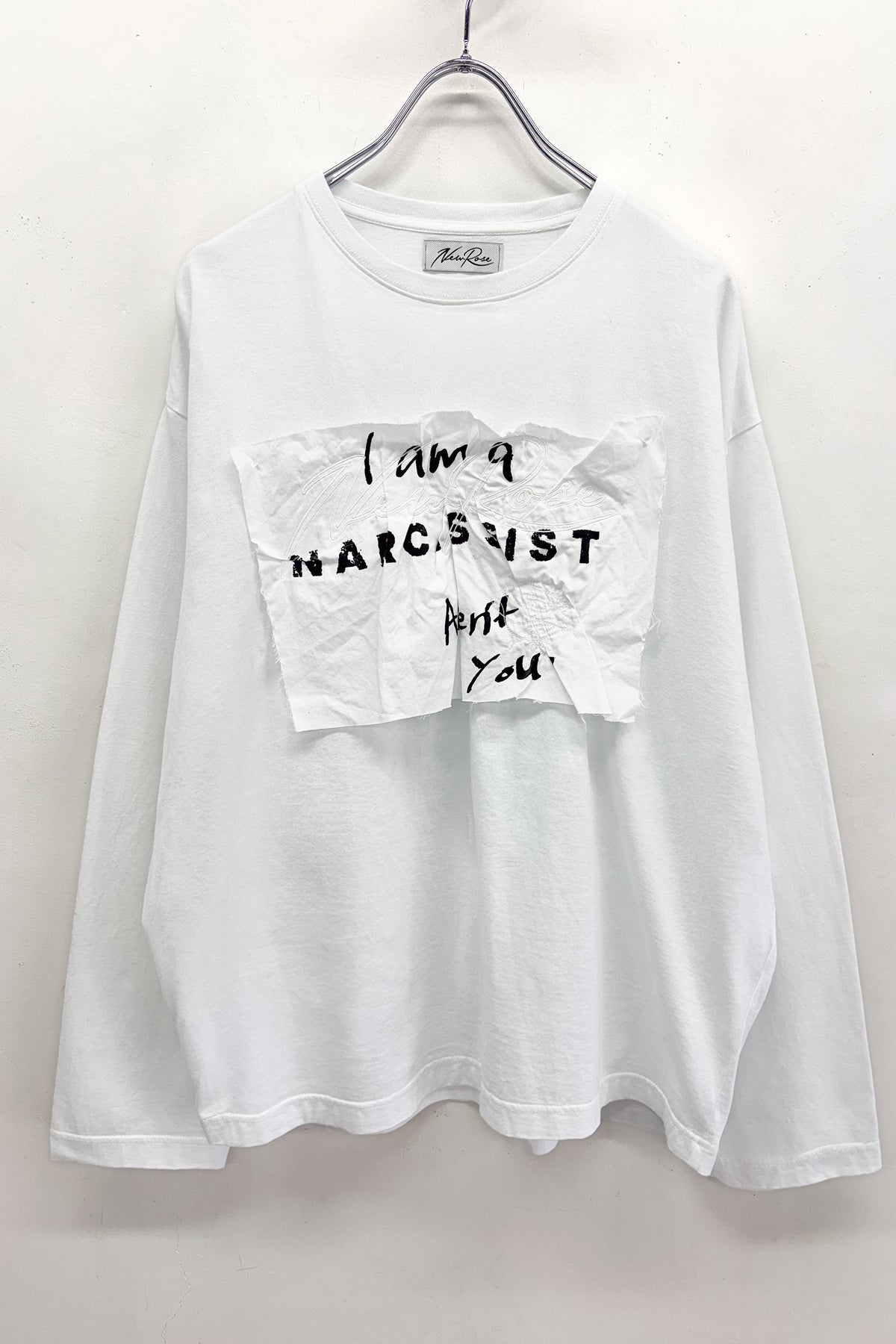 EMBROIDERY WRINKLEWORK LONG-SLEEVE Tee/ print