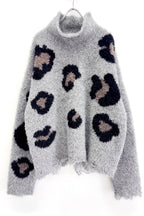 LEOPARD INTARSIA KNITTING PULLOVER