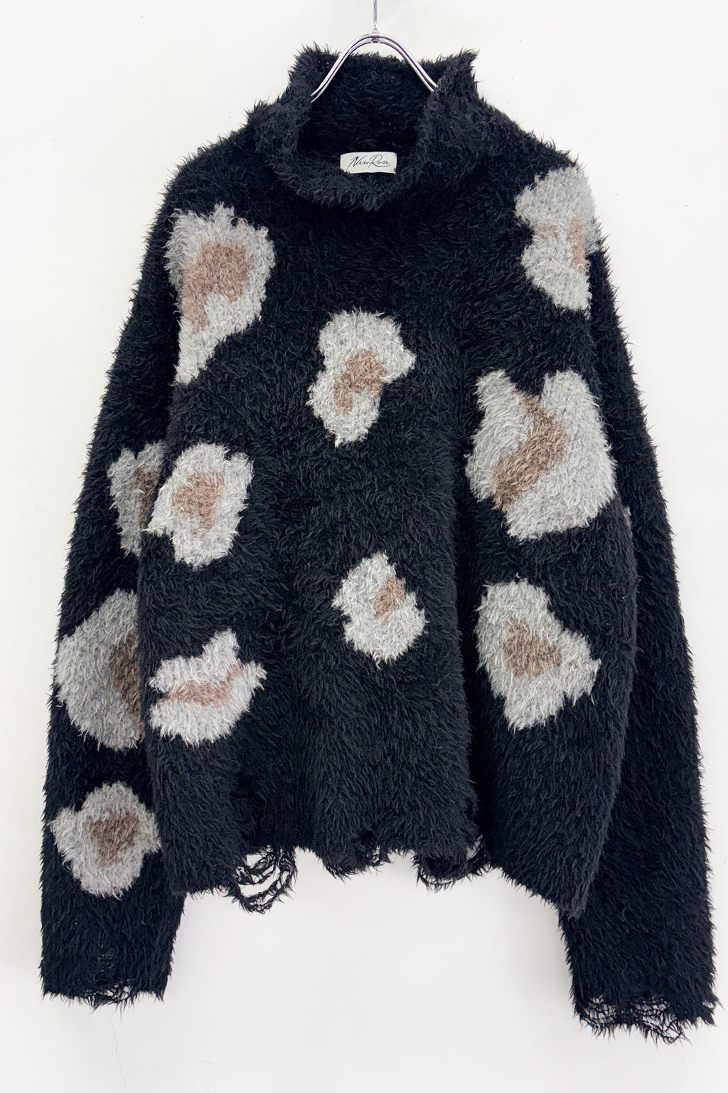 LEOPARD INTARSIA KNITTING PULLOVER