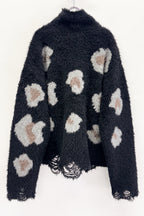 LEOPARD INTARSIA KNITTING PULLOVER