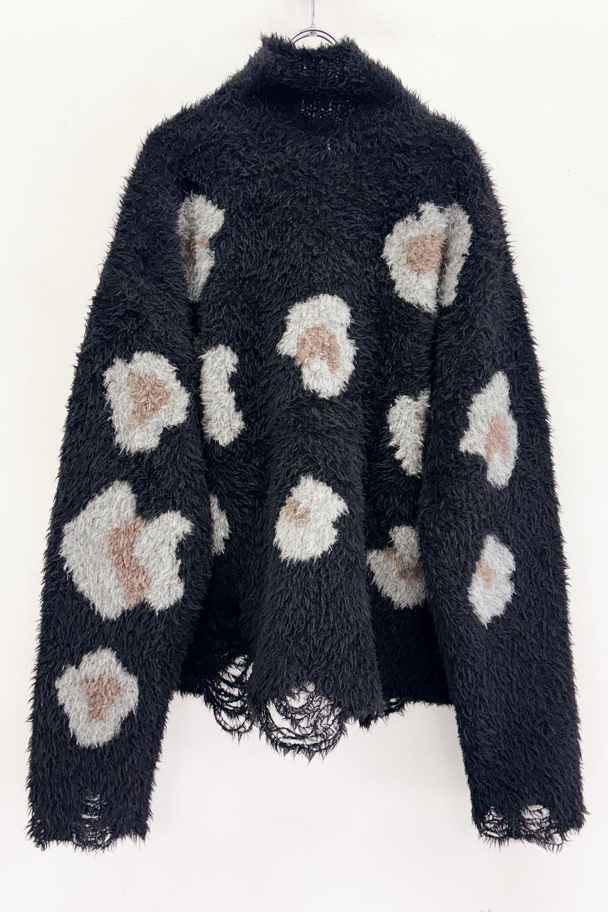 LEOPARD INTARSIA KNITTING PULLOVER