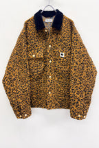 【NEW】　LEOPARD JACQUARD NEEDLE PUNCH CHORE JACKET