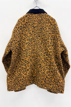 【NEW】　LEOPARD JACQUARD NEEDLE PUNCH CHORE JACKET