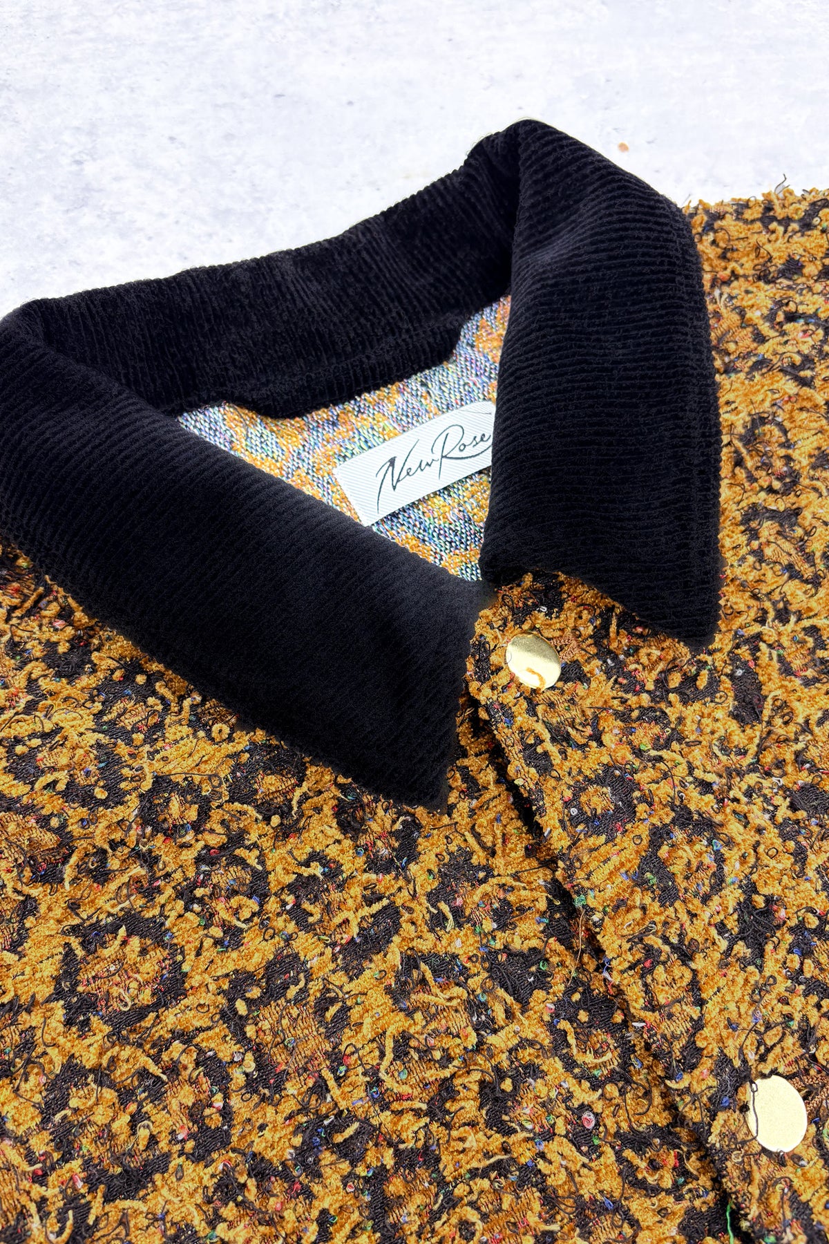【NEW】　LEOPARD JACQUARD NEEDLE PUNCH CHORE JACKET