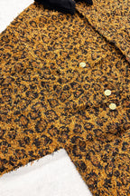 【NEW】　LEOPARD JACQUARD NEEDLE PUNCH CHORE JACKET