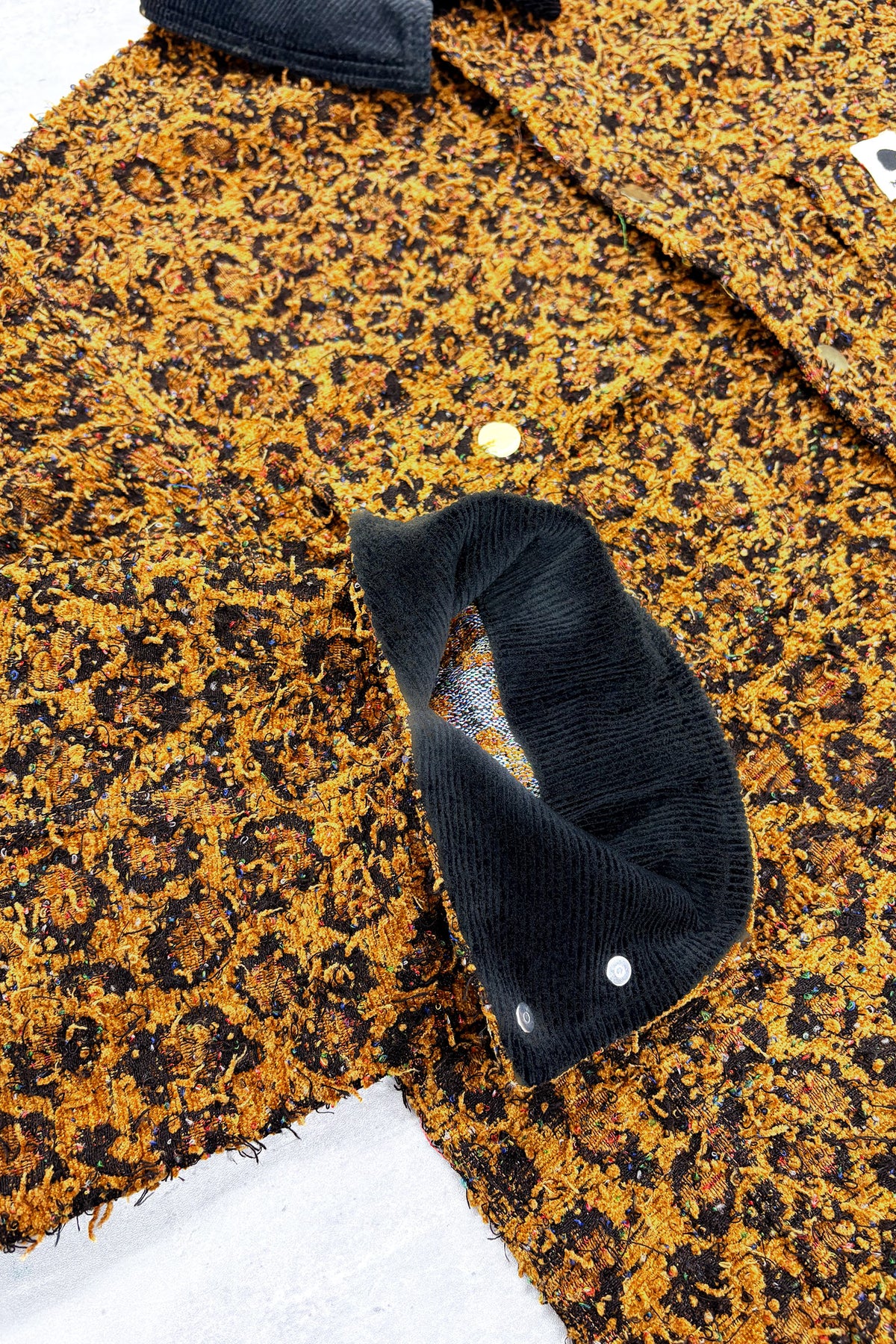 【NEW】　LEOPARD JACQUARD NEEDLE PUNCH CHORE JACKET