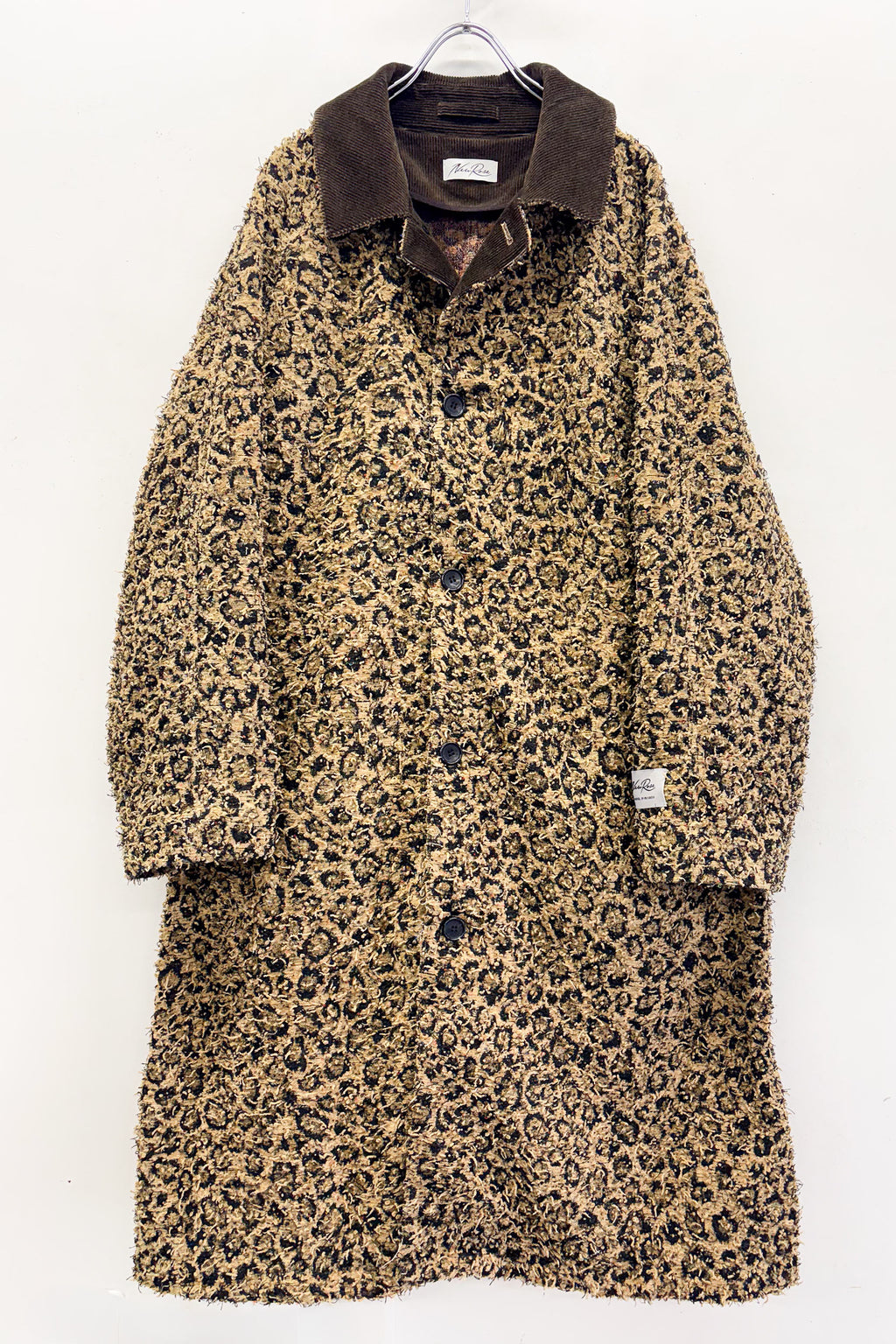 【NEW】　LEOPARD JACQUARD NEEDLE PUNCH BELT COAT