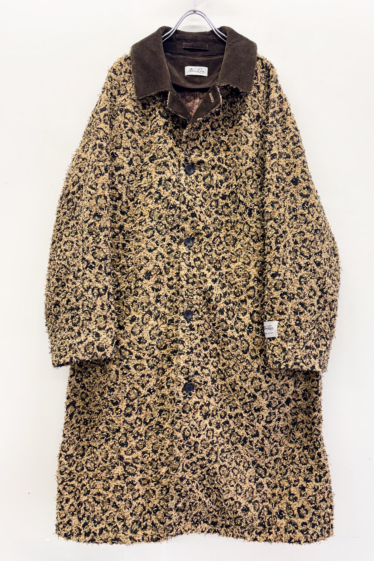 【NEW】　LEOPARD JACQUARD NEEDLE PUNCH BELT COAT