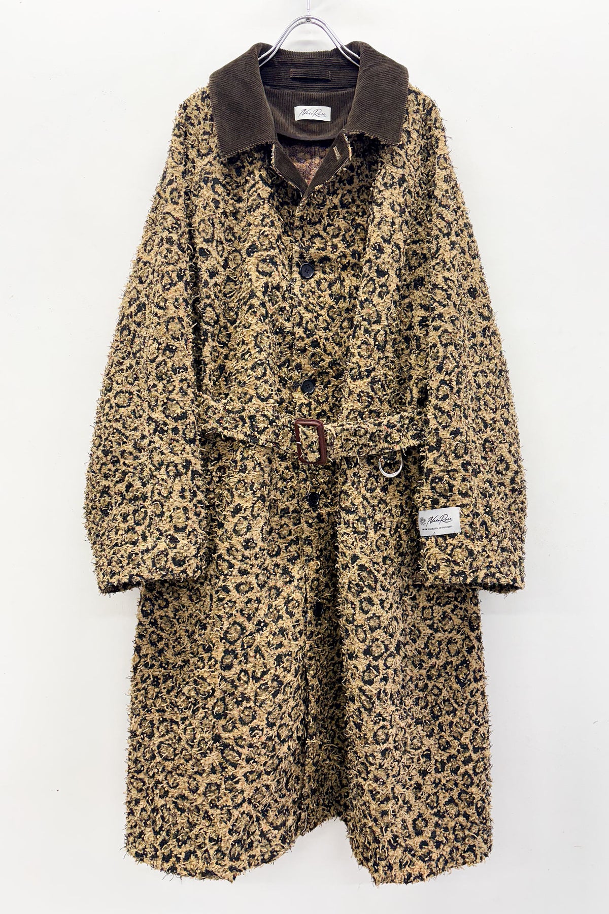 【NEW】　LEOPARD JACQUARD NEEDLE PUNCH BELT COAT