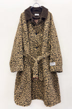 【NEW】　LEOPARD JACQUARD NEEDLE PUNCH BELT COAT