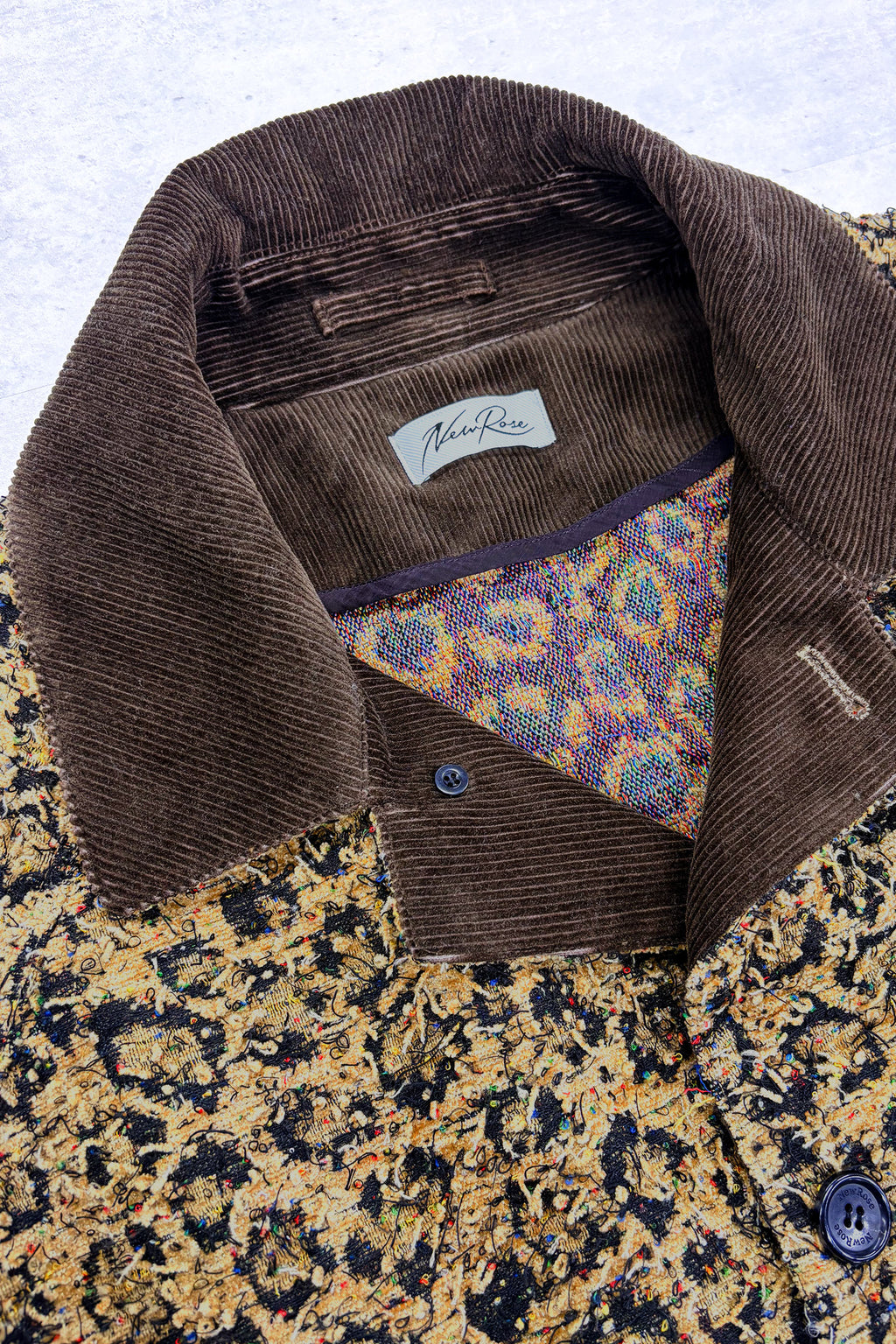 【NEW】　LEOPARD JACQUARD NEEDLE PUNCH BELT COAT