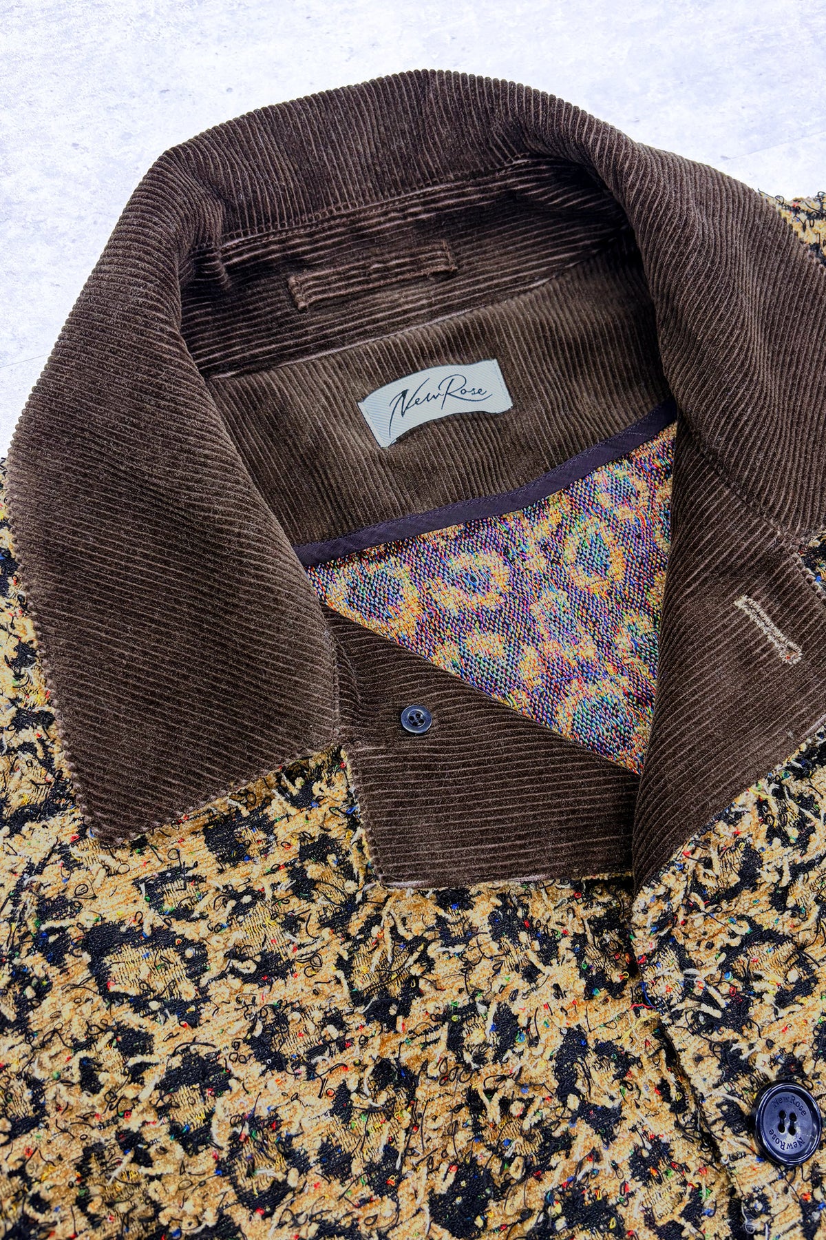 【NEW】　LEOPARD JACQUARD NEEDLE PUNCH BELT COAT